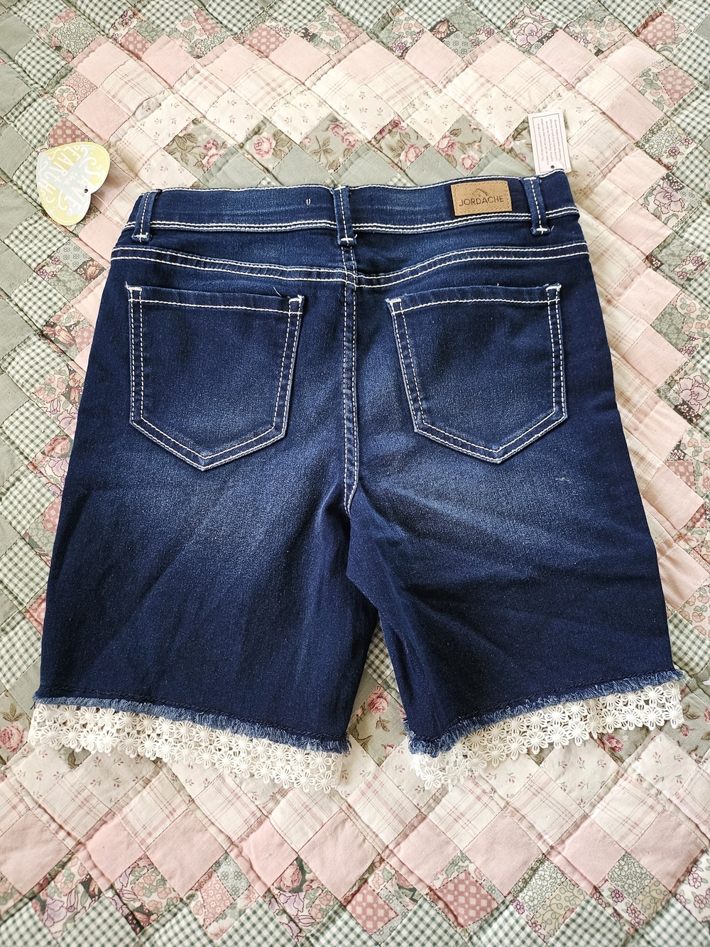 Jordache Girls JD Crochet Pocket Bermuda Shorts-  Color Drkezy - Picture 2 of 8